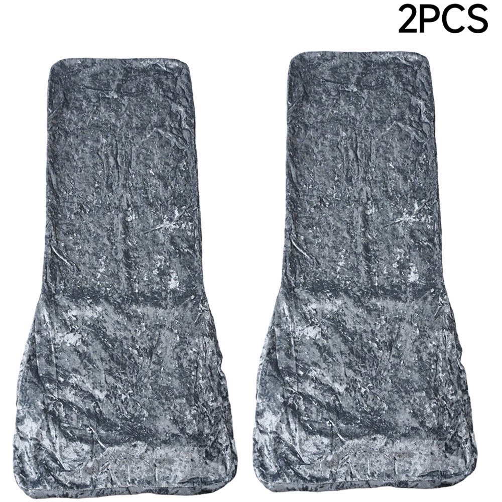 Living and Home Grey Dining Chair Cover with Elastic Band Set of 2 Image 7