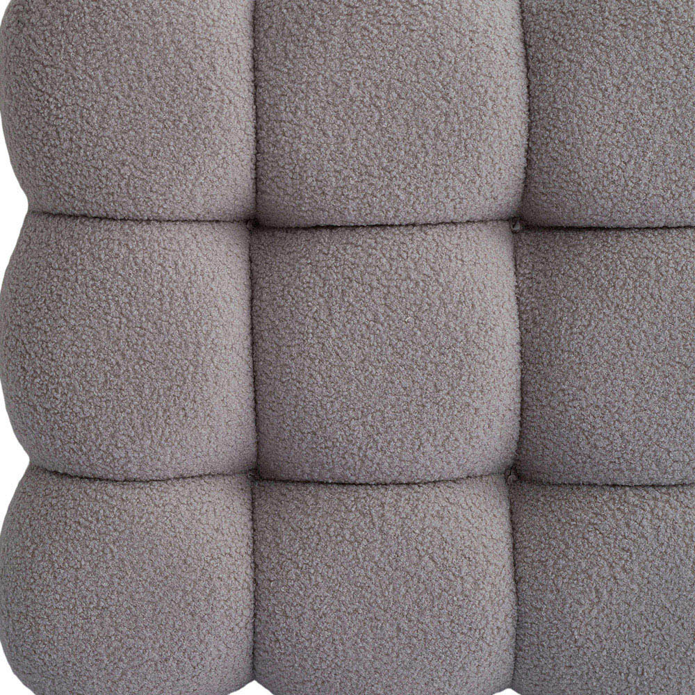 Living and Home Light Grey Sherpa Snowball Upholstered Soft Headboard Pillow 60 x 180cm Image 5