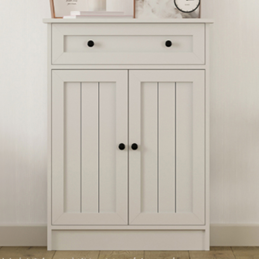 Evu VIENNA 2 Doors Single Drawer White Sideboard Image 1