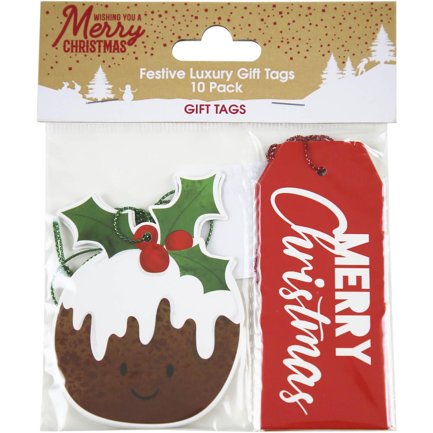 Pack of 10 Festive Food Luxury Gift Tags Image