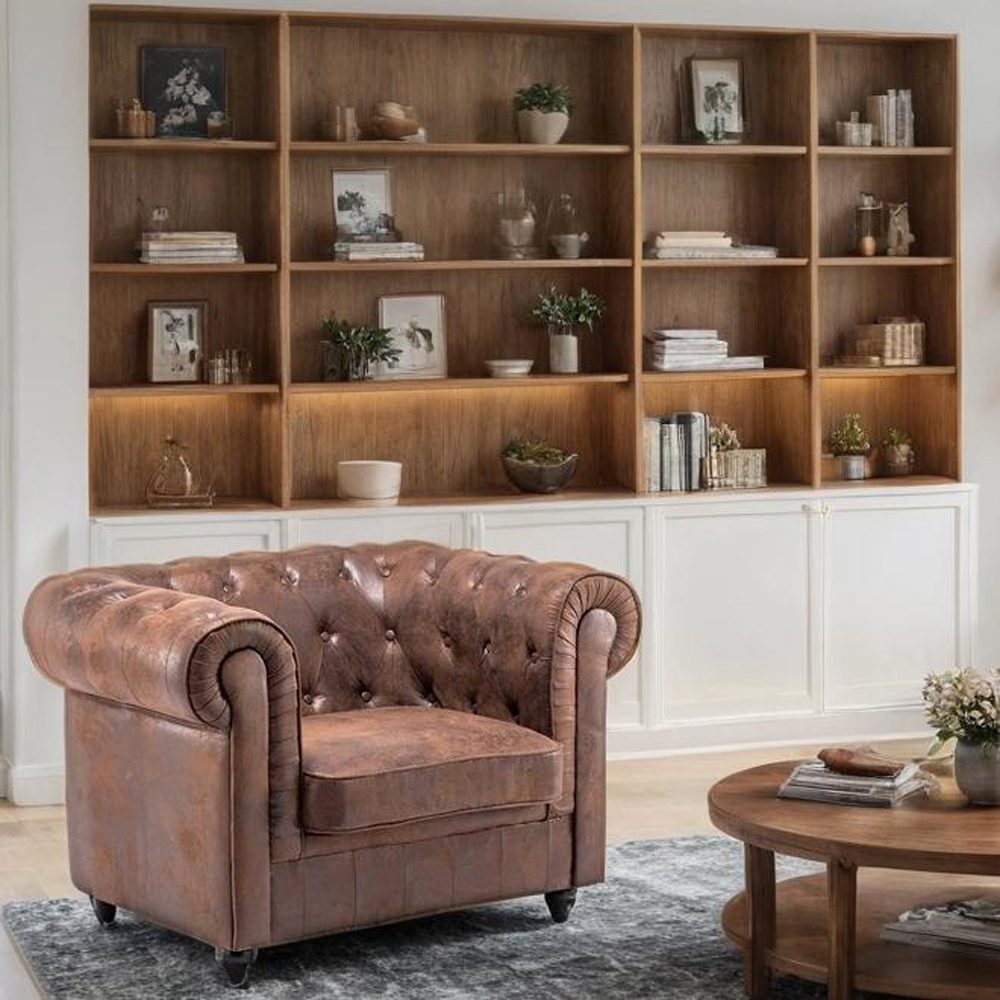 H&O Direct Mid Century Chesterfield Armchair Image 4