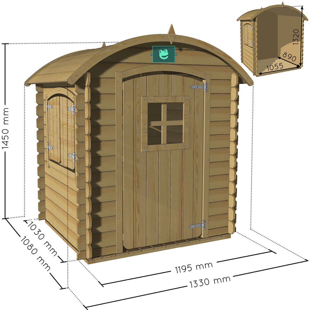Soulet Patty 3 x 3ft Kids Wooden Glamping Playhouse Image 9