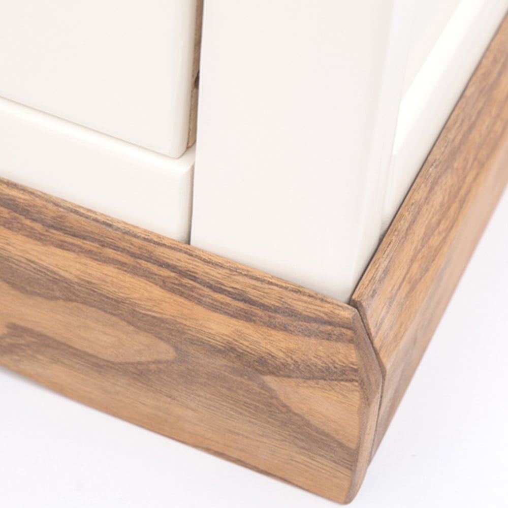 Tropea 4 Drawer Off White Chest of Drawers with Chrome Cup Handles Image 7