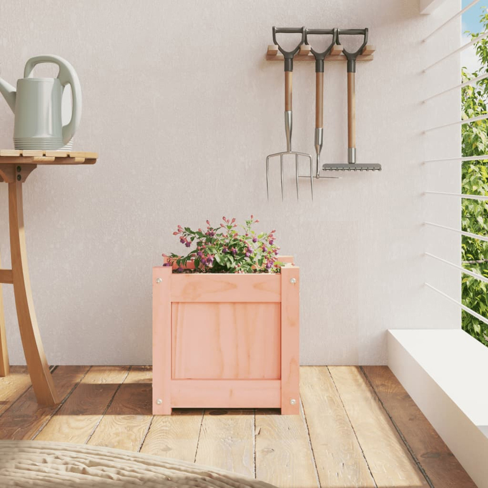 vidaXL Brown Solid Douglas Wood Garden Planter 31 x 31 x 31cm Image 2