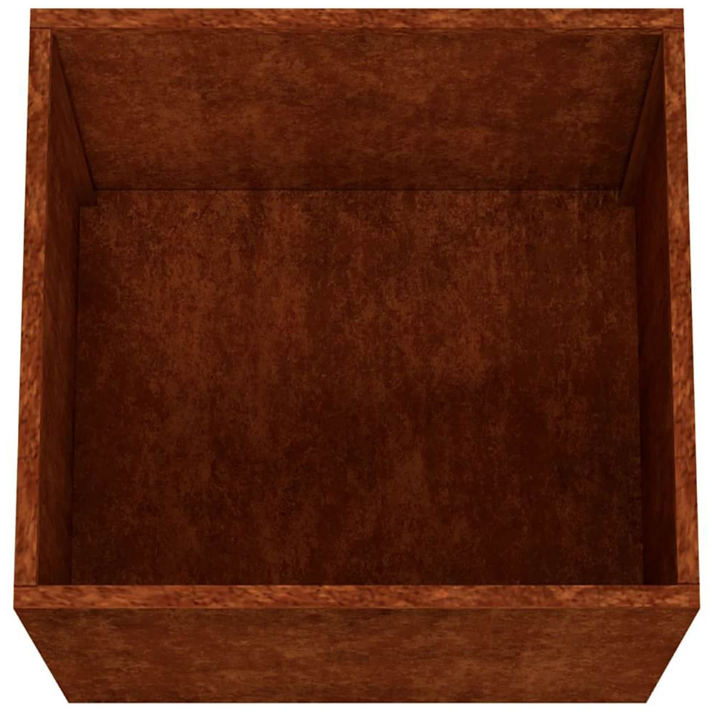 vidaXL Brown Corten Steel Garden Planter 39 x 42 x 40cm 2 Pack Image 2