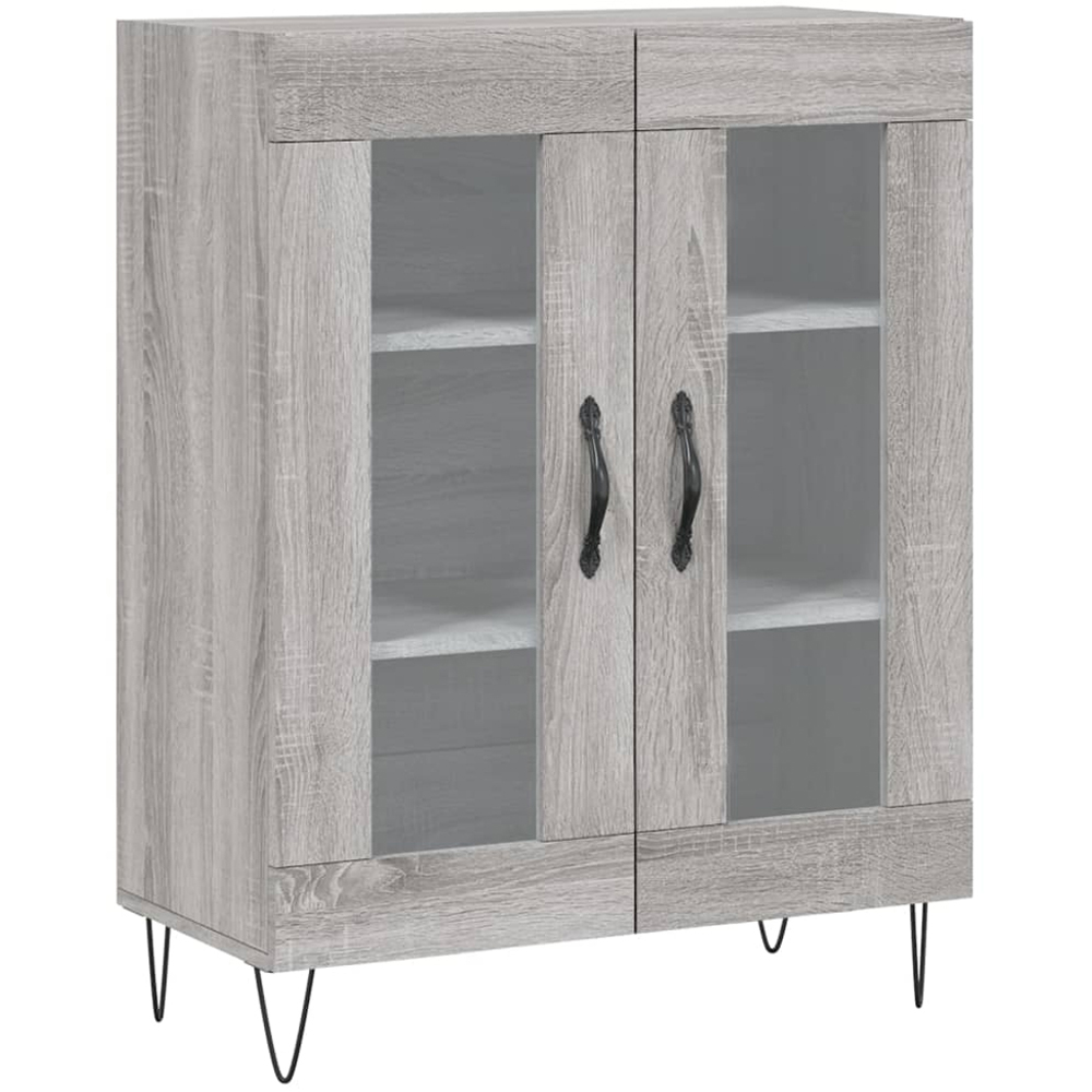 vidaXL 4 Door Grey Sonoma Highboard Image 7