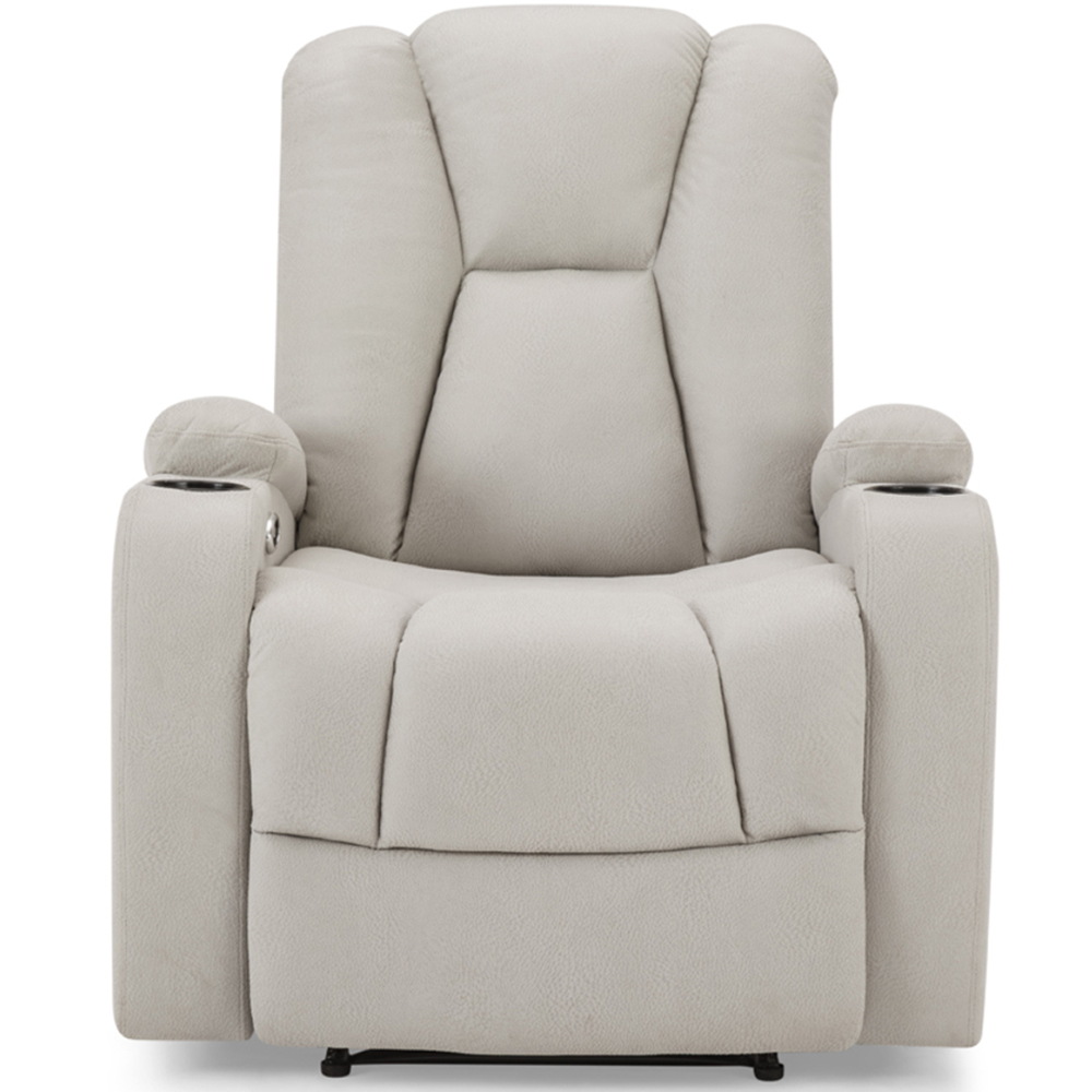 Home Detail Hannah Single Seater Light Grey Air Leather Electric Recliner Sofa Image 3