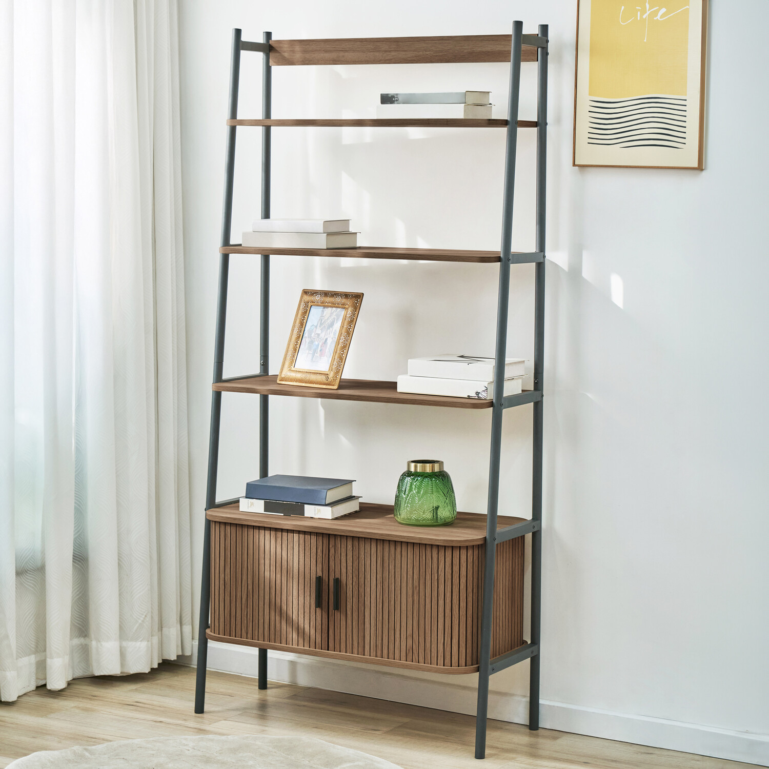 Kali Storage Shelf Unit Walnut Image 1