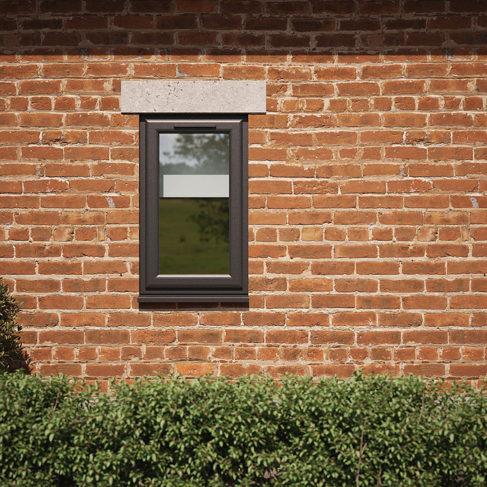 Crystal Black and White RH Side Hung Clear Triple Glazed Window 610 x 1190mm Image 5