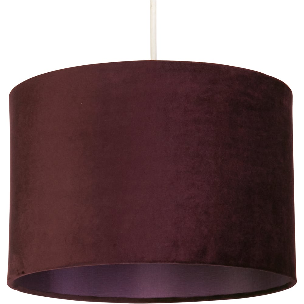 Lighting Collection Calista Velvet Plum Ceiling Shade Image 1