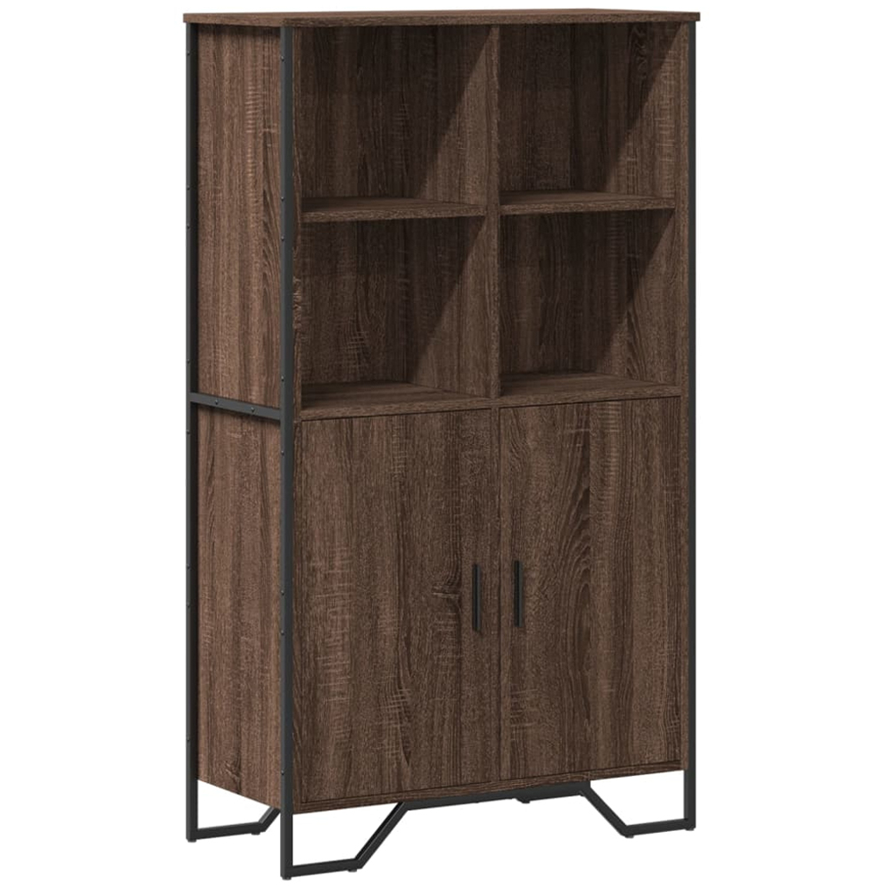 vidaXL 2 Door 4 Shelf Brown Oak Highboard Image 2