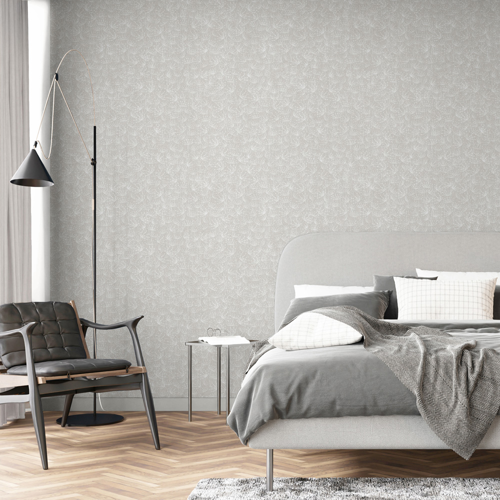 Muriva Pappus Warm Grey Wallpaper Image 6
