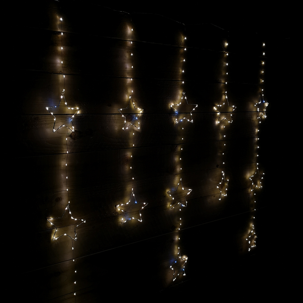 Samuel Alexander 312 White Mix Flashing Star LED Christmas Curtain Light Image 5