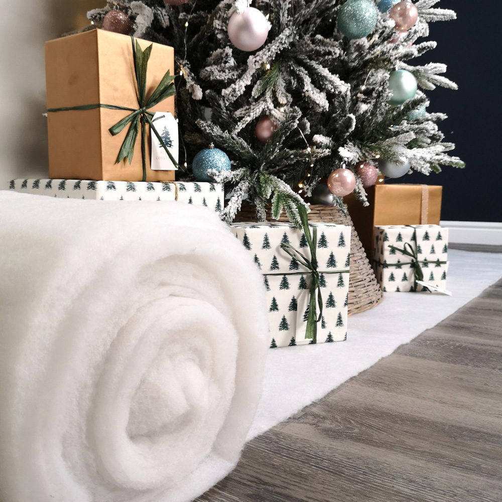 Samuel Alexander Soft White Artificial Snow Blanket Christmas Decoration 90 x 1350cm Image 5