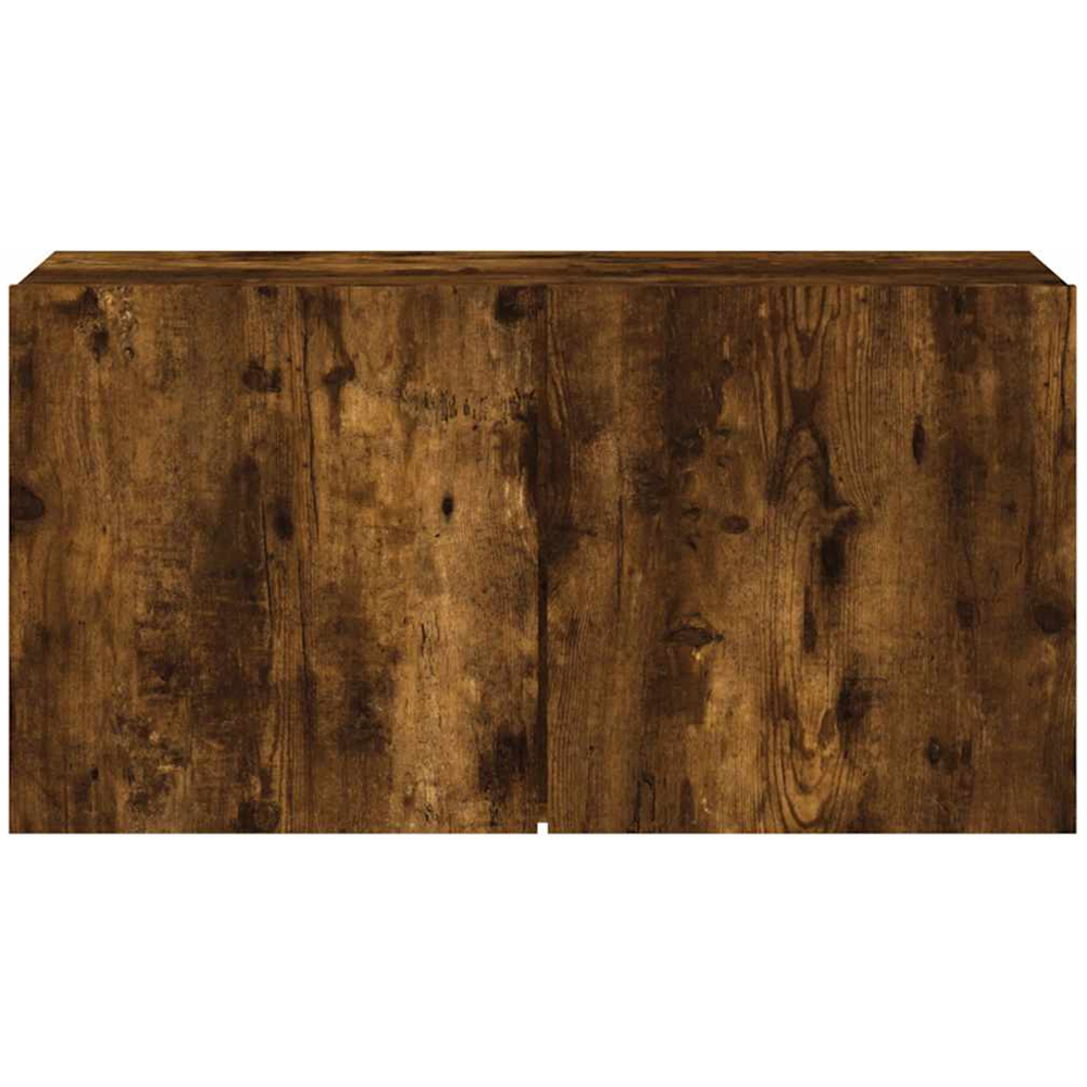 vidaXL 2 Door Smoked Oak Wall Mounted TV Cabinet Image 6