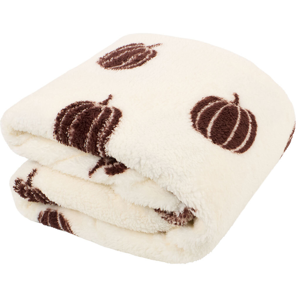 Pumpkin Sherpa Throw Neutral Image 2