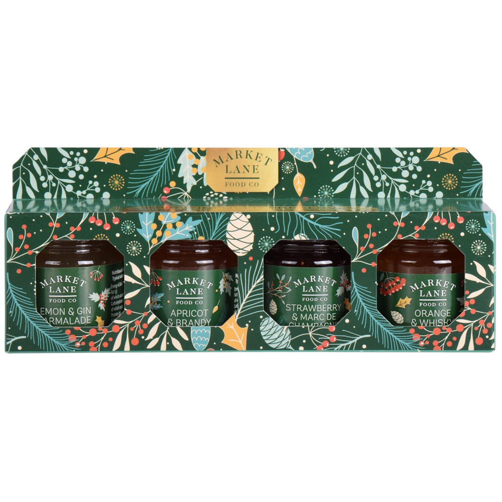 Pack of 4 Market Lane Spirit Infused Jams Image 2