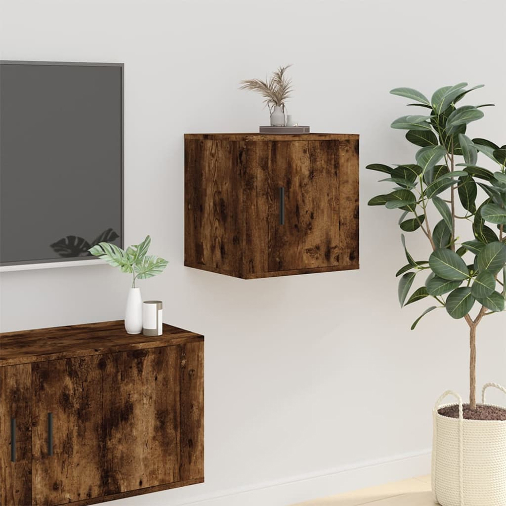 vidaXL Single Door Wall Mounted TV Cabinet Set of 2 Image 4