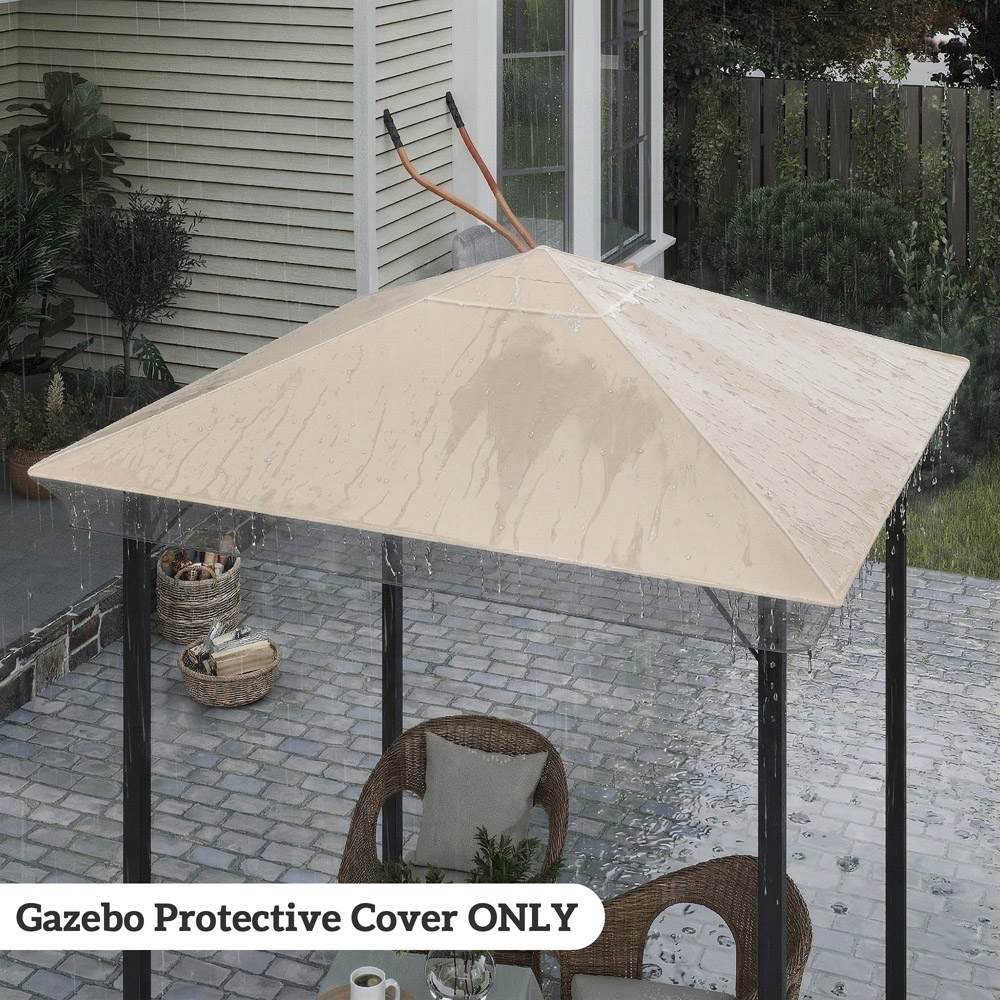 Outsunny 2 x 2m Clear Waterproof Gazebo Protective Cover Image 3