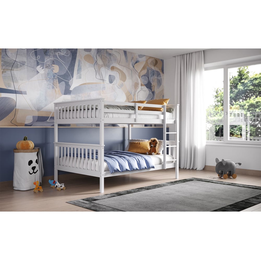 Flair Tetrad Small Double White Detachable Bunk Bed Image 5