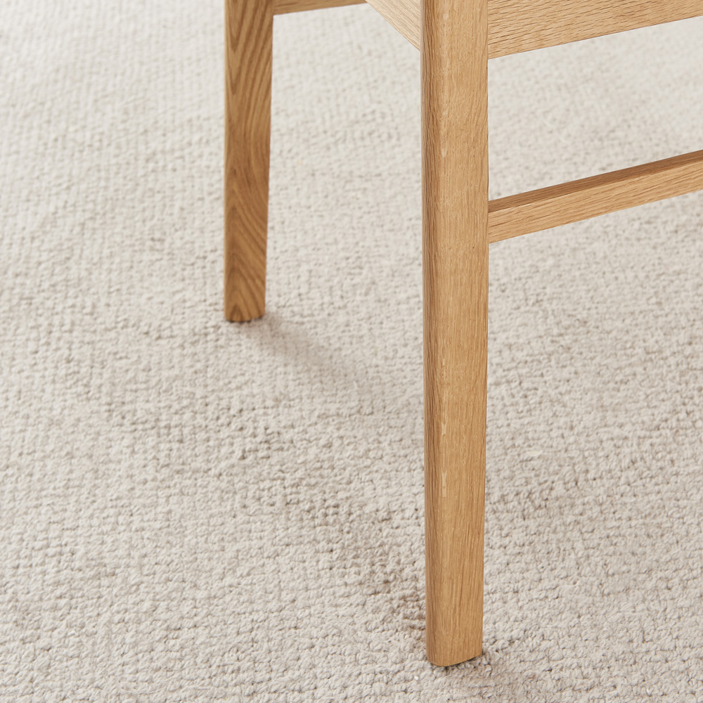 Furniturebox Belle Set of 2 Oak and Veneer Rope Dining Chair Image 5