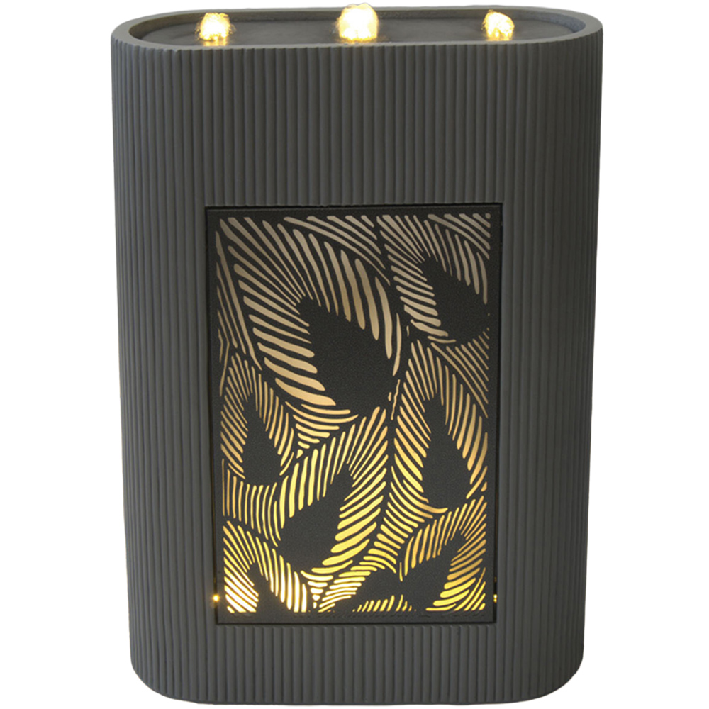 Fern Cut Out Water Feature - Grey Image 1