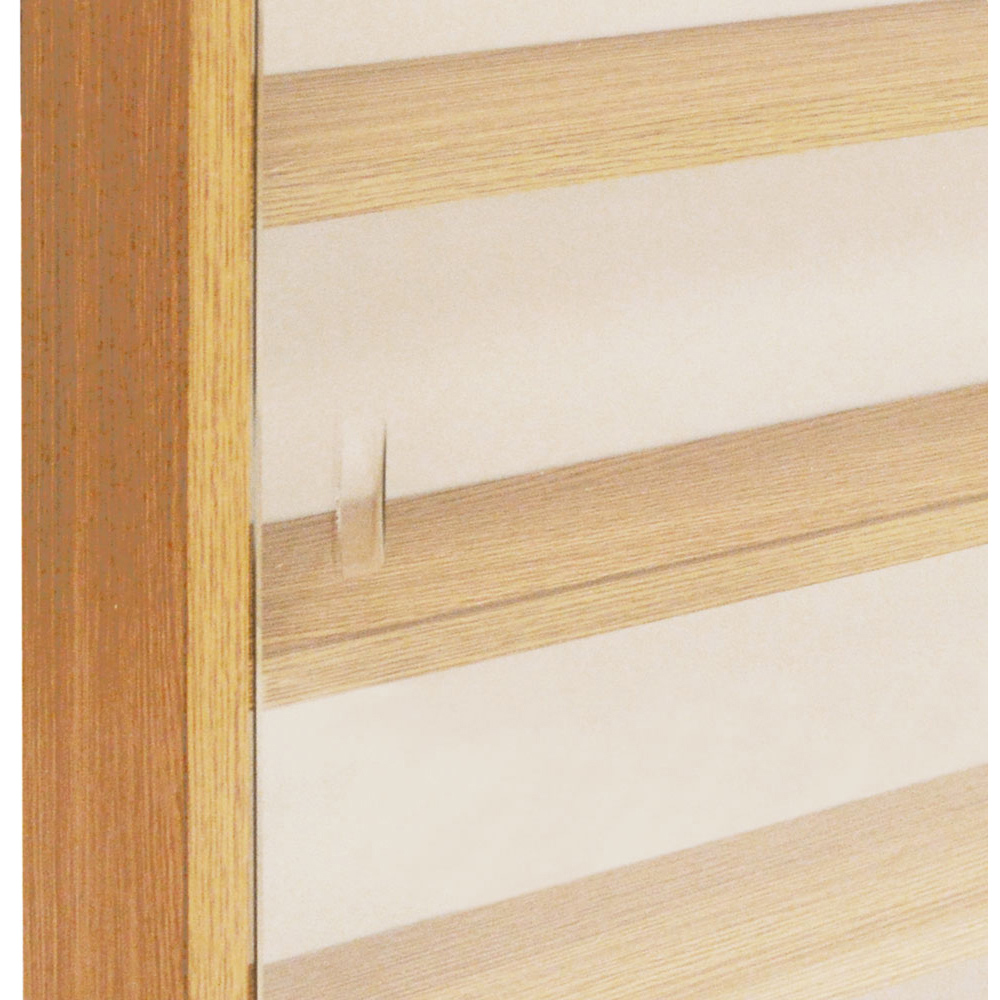 Watsons Reveal 4 Shelf Beech Glass Display Wall Cabinet Image 4