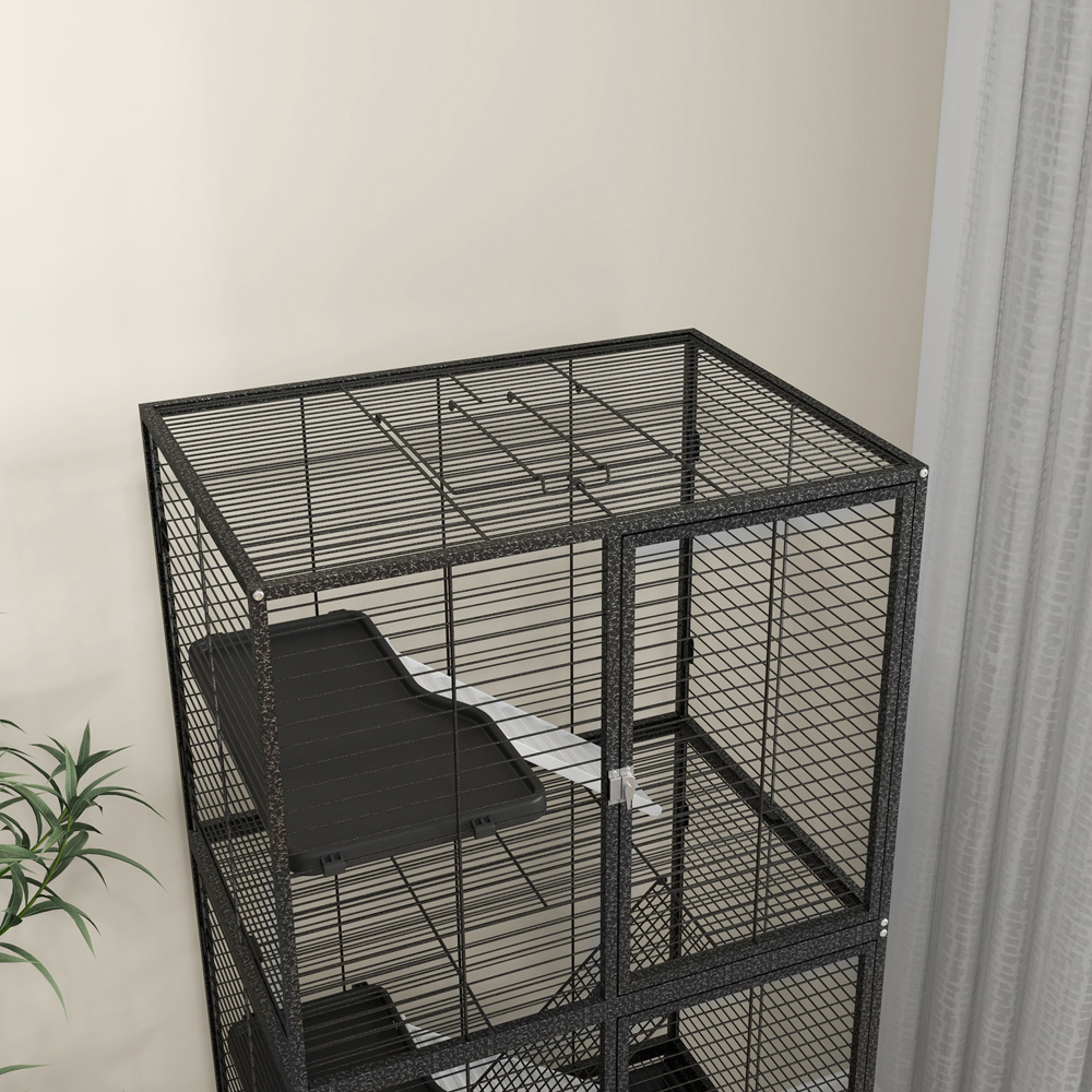 PawHut 4 Tier Small Animal Cage 136 x 45.5 x 61.5cm Image 3
