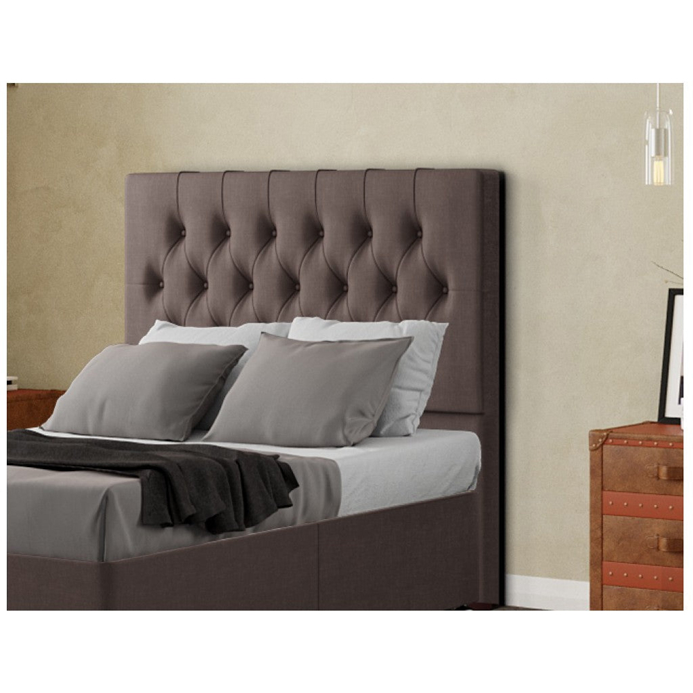 Eleganza Belgrave Small Double Slate Malham Weave Floor Standing Headboard Image 4