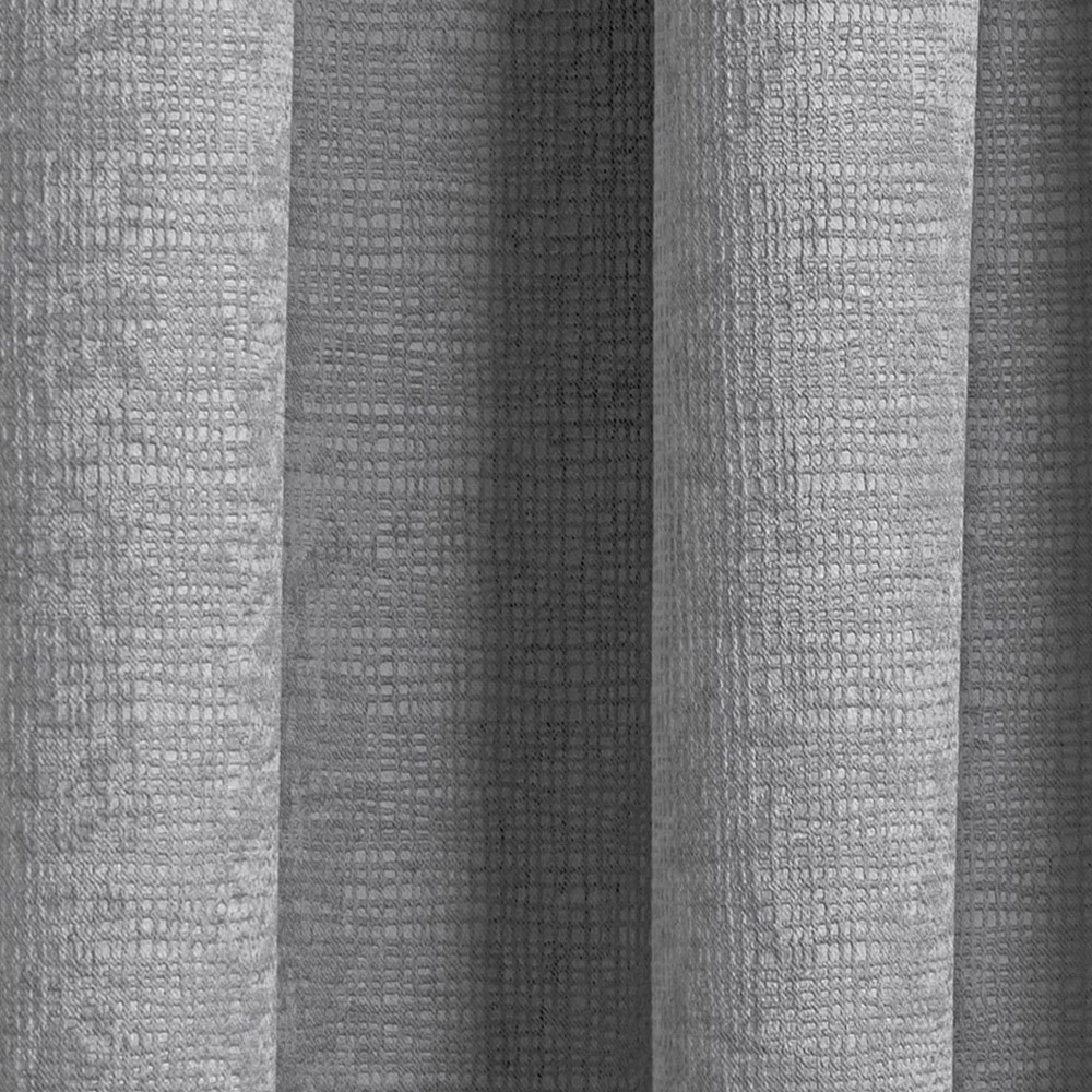 Enhanced Living Matrix Grey Thermal Pencil Pleat Readymade Curtains 229 x 137cm Image 2