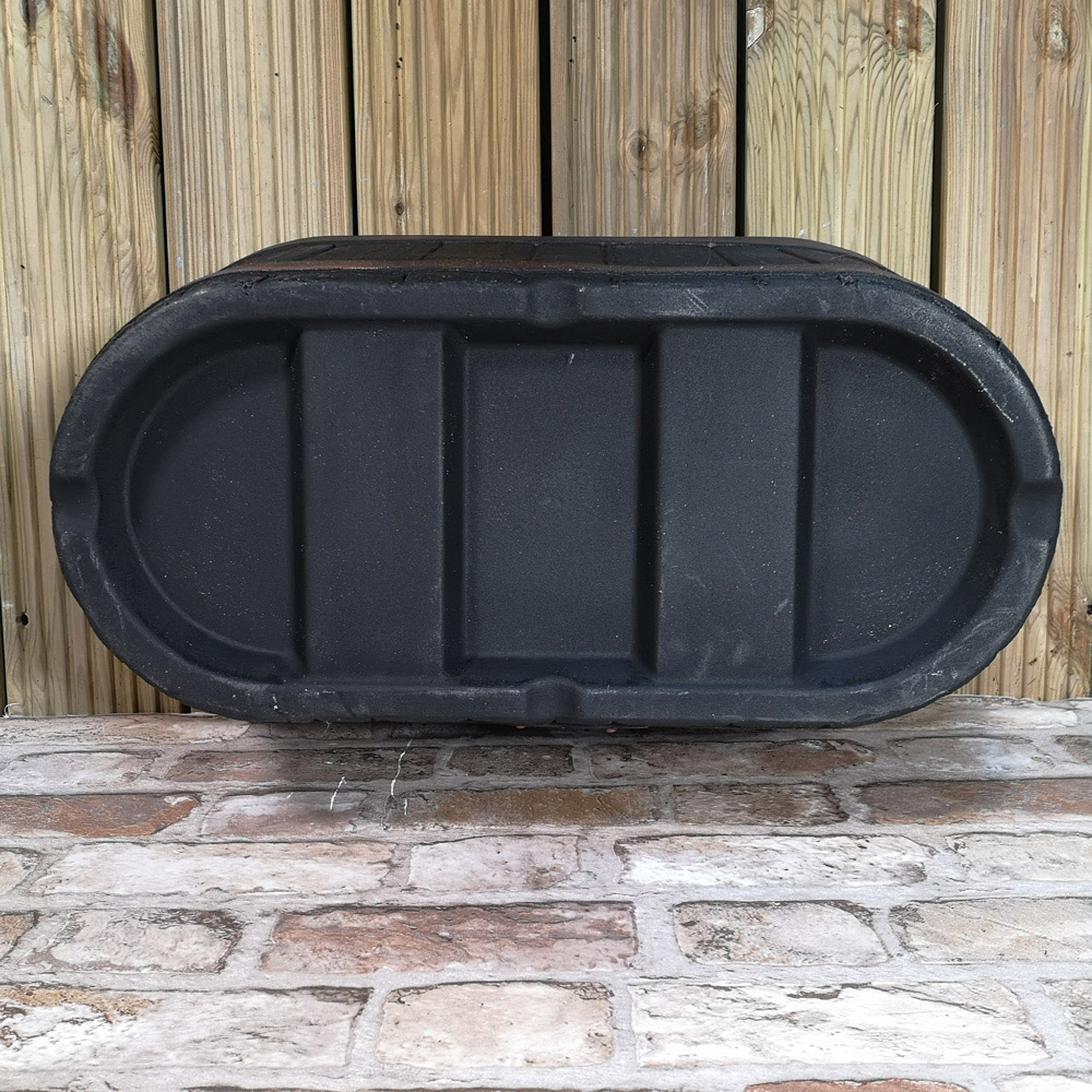 Samuel Alexander Black Oakwood Effect Barrel Plastic Trough Planter 57.5cm Image 6