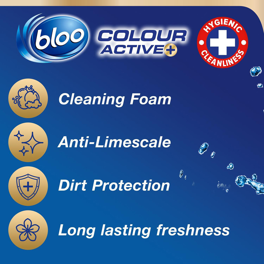 Bloo Colour Active Bleach Anti Limescale Toilet Rim Block 50g 12 Pack Image 6