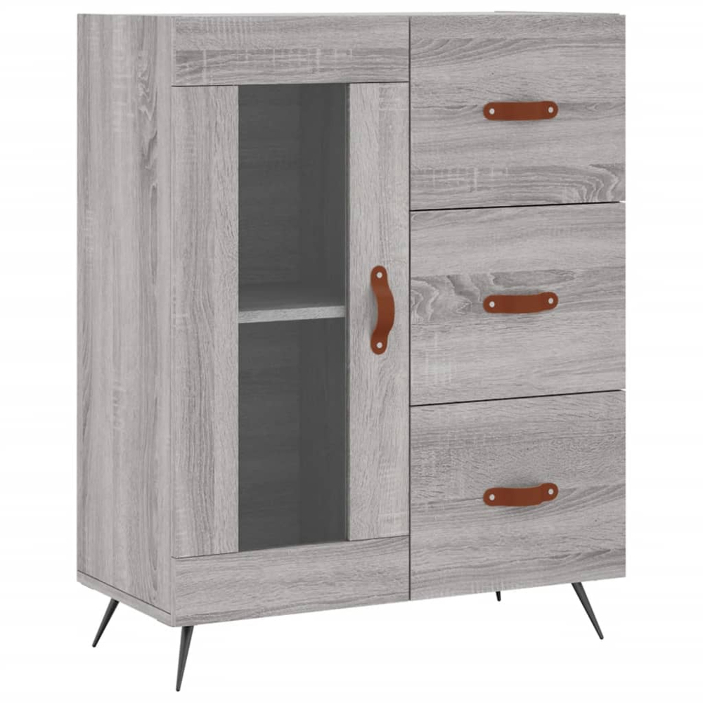 vidaXL 3 Door 3 Drawer Grey Sonoma Highboard Image 6
