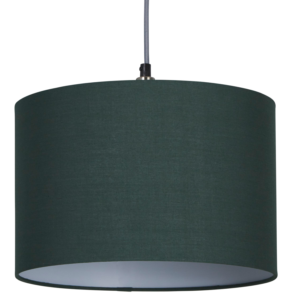Lighting Collection Yates Green Drum Lamp Shade 30cm Image 1