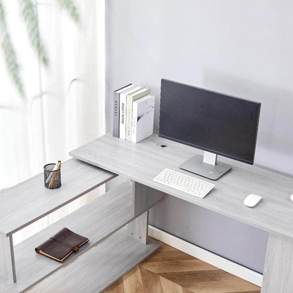 Kosy Koala Grey Wooden L Shaped Office Desk Image 4