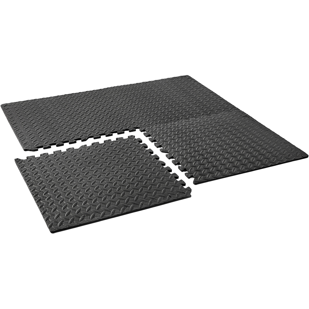 Phoenix Fitness Black EVA Foam Floor Tile 60 x 60cm 4 Pack Image 1