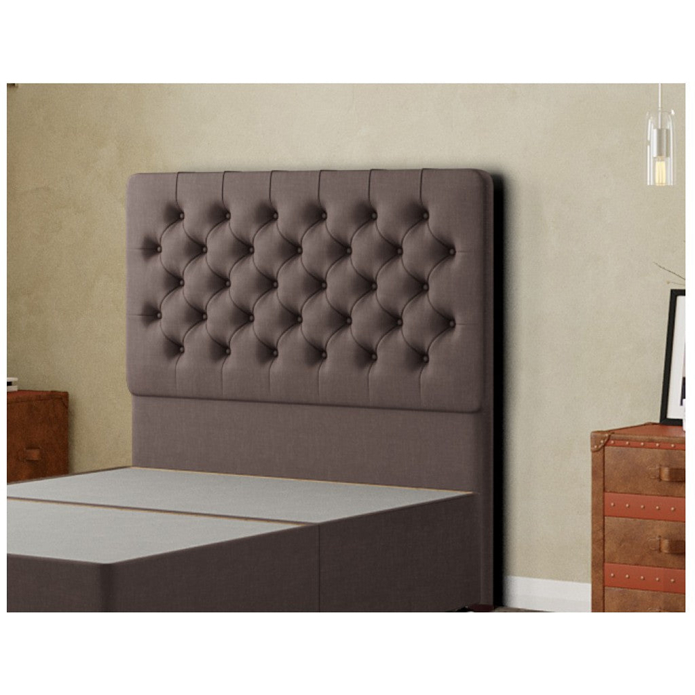 Eleganza Mary Chesterfield Super King Slate Malham Weave Floor Standing Headboard Image 3