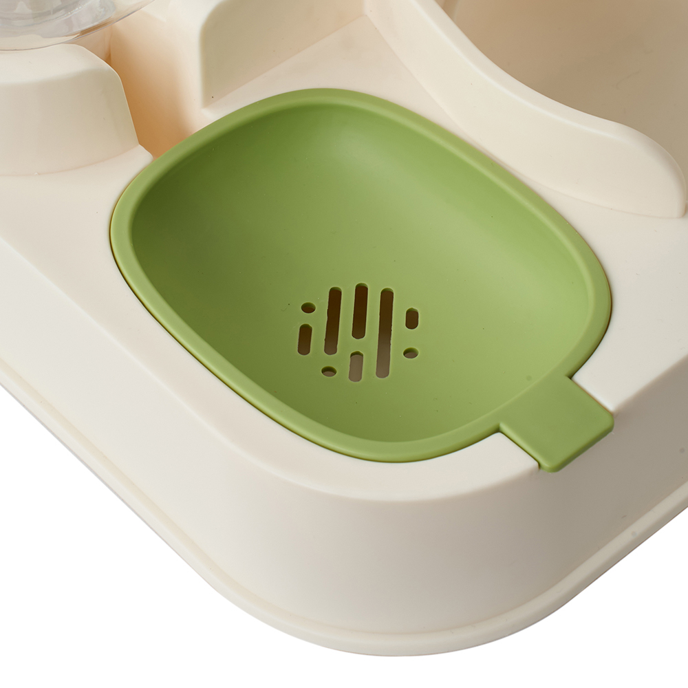 H&O Direct 2-in-1 Green Pet Feeder and Water Dispenser 2.3L Image 4