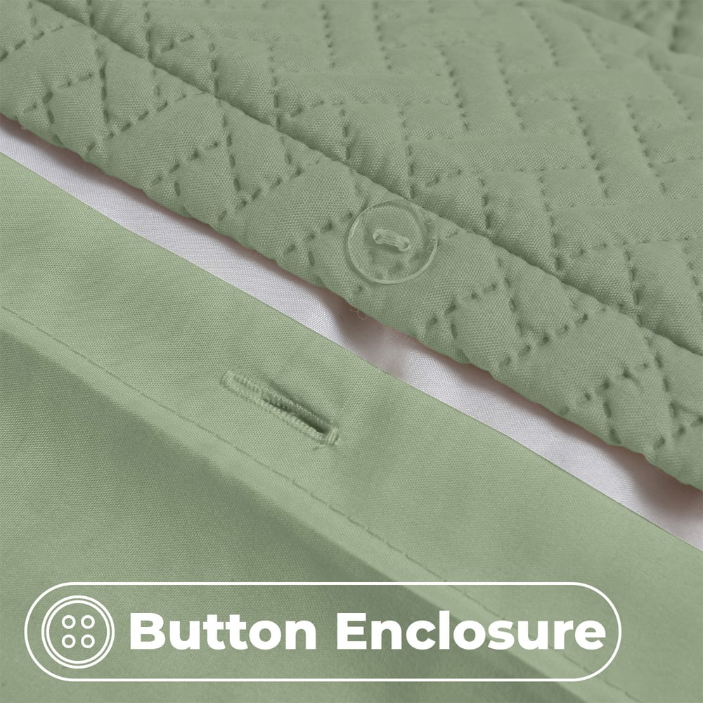 Velosso Super King Size Sage Paloma Duvet Set Image 3