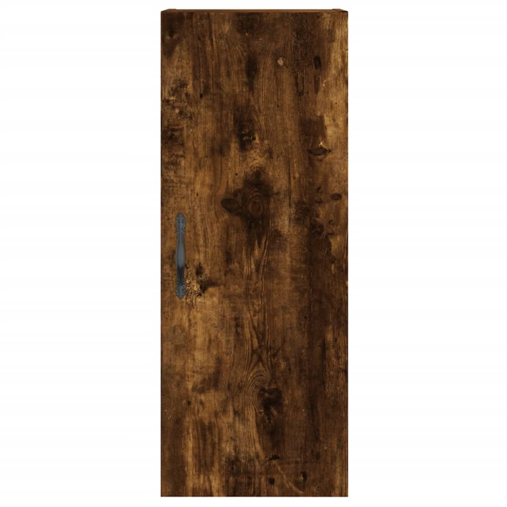 vidaXL Single Door 3 Drawer Smoked Oak Highboard Image 6