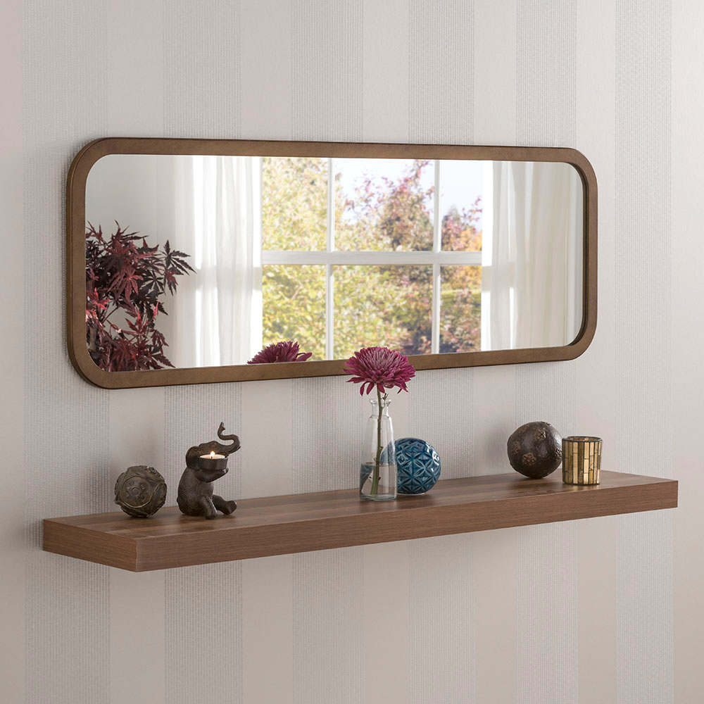 Yearn Bronze Curved Oblong Mirror 40 x 119cm Image 2