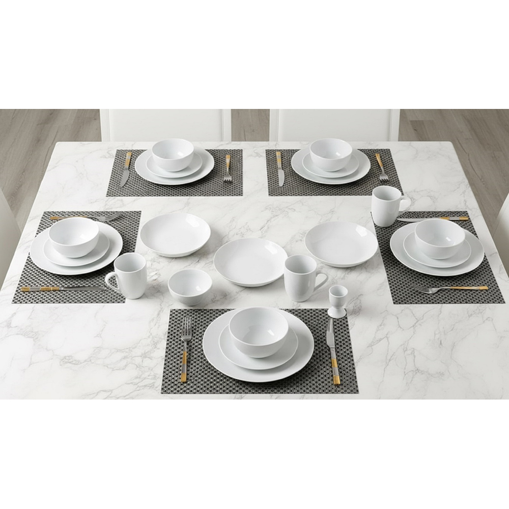 Waterside Coupe White 42 Piece Dinner Set Image 5
