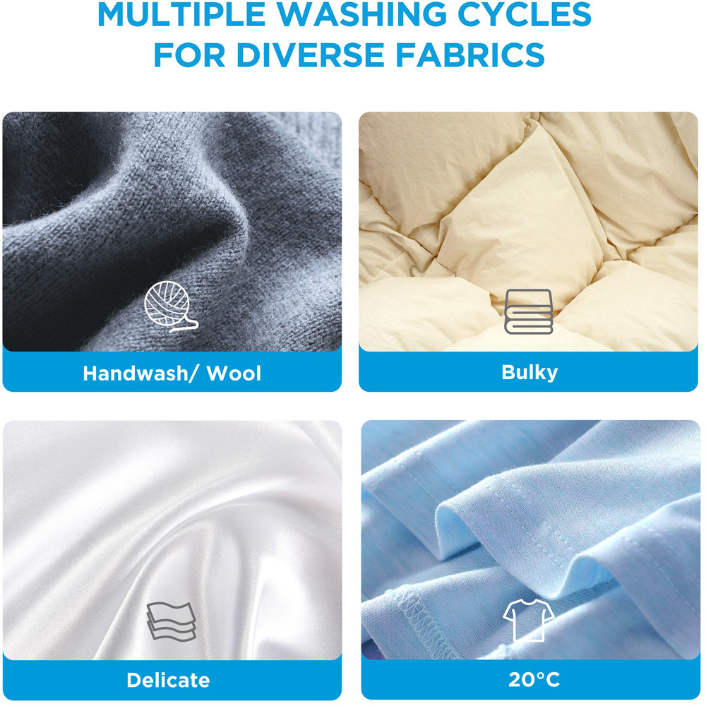 Midea MF110W80BA10/W 8kg White Freestanding Washing Machine Image 8