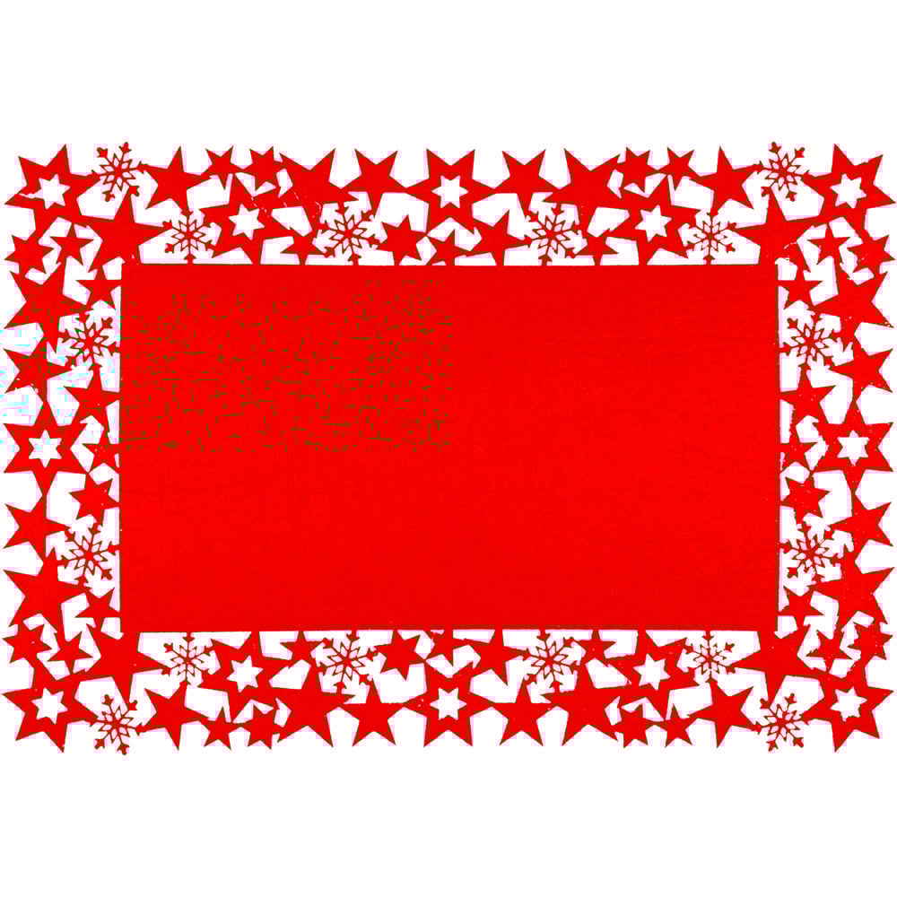 St Helens Red Felt Table Mat 30 x 45cm 2 Pack Image 1