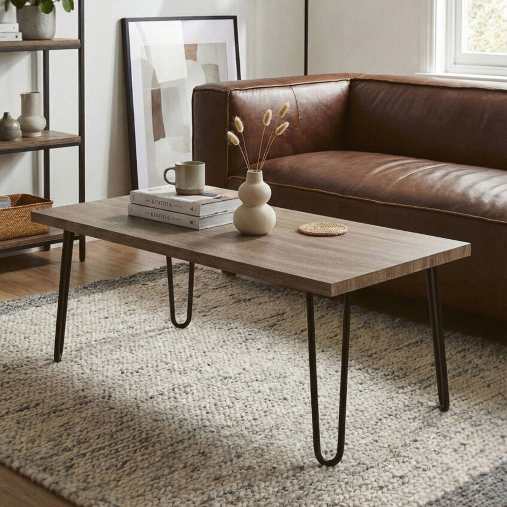 Premier Housewares Borough Oak Coffee Table Image 3