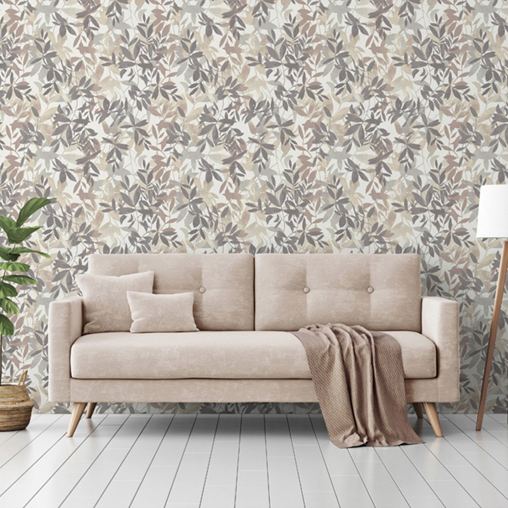 Arthouse Botanical Leaves Natural Wallpaper Image 6
