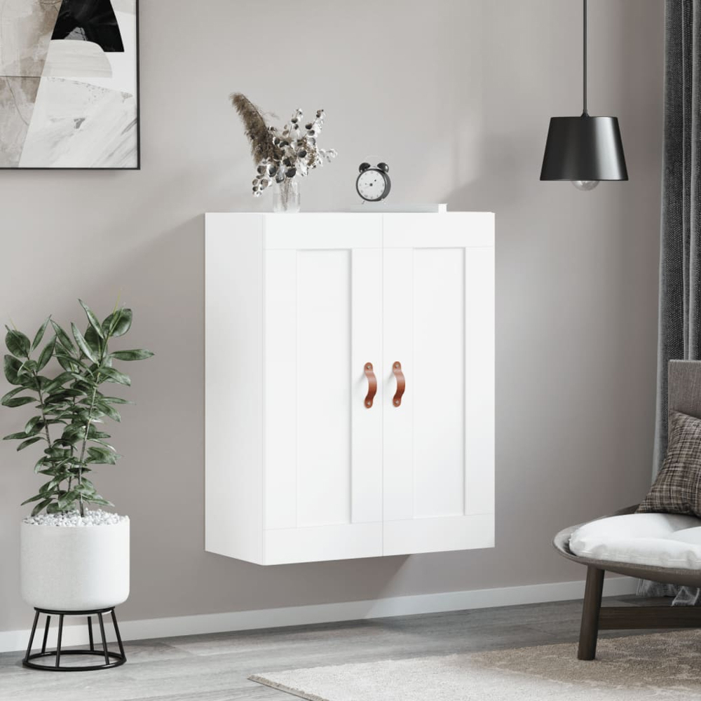 vidaXL 2 Door White Wall Mounted Cabinet Image 9