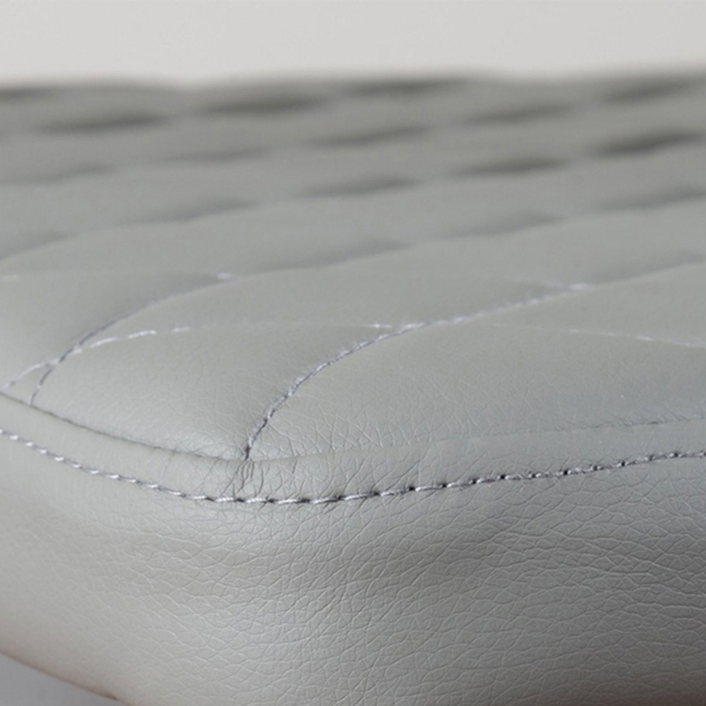 Furniturebox Arona Valera Glass 4 Seater Round Dining Set Chrome and Grey Image 7