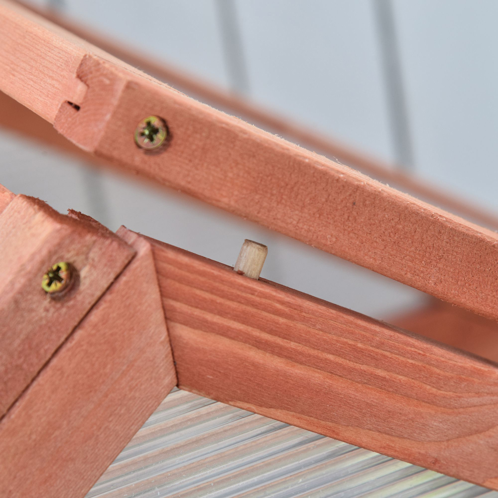 Outsunny 3 Tier Orange Wooden Cold Frame Image 3