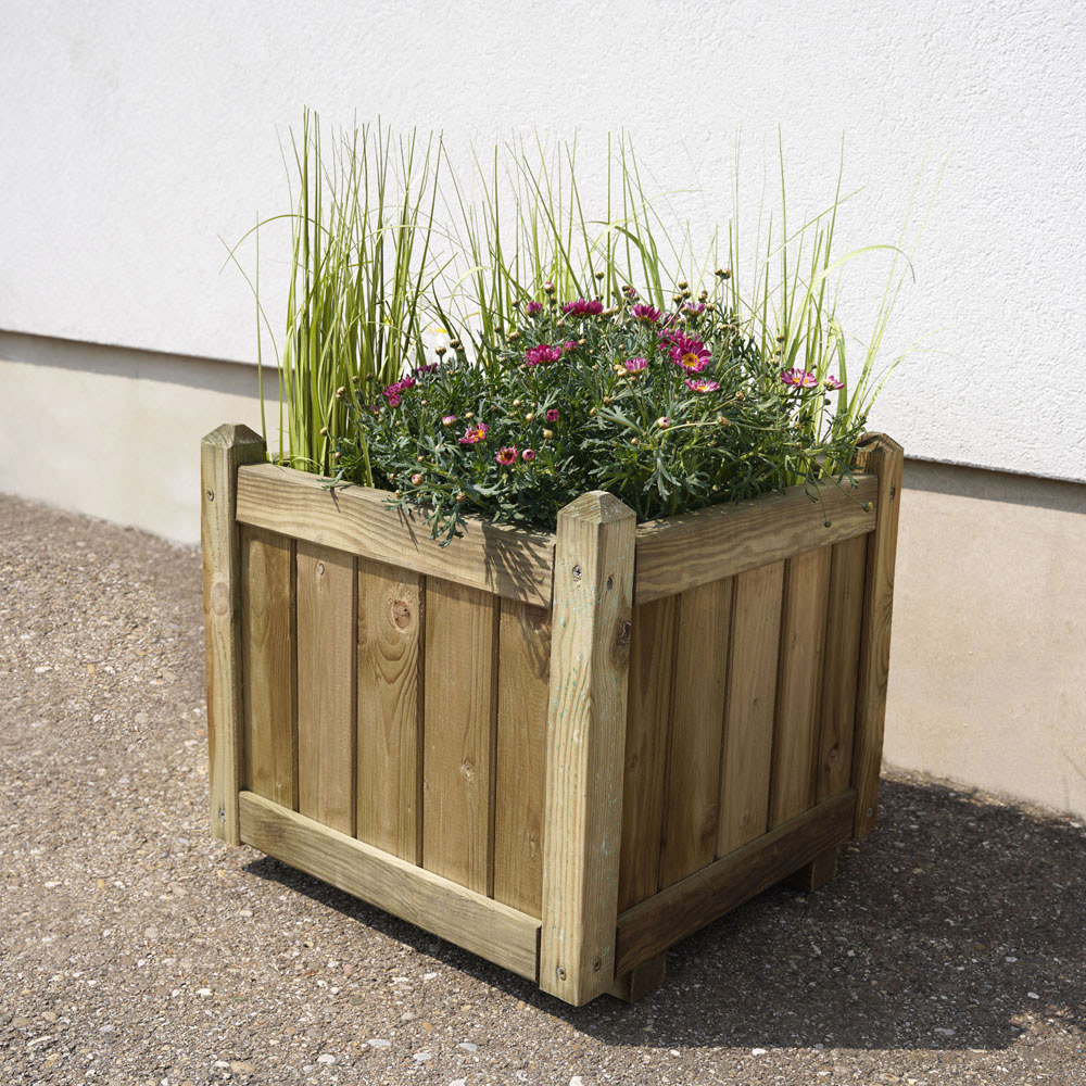 Cerland Vendome Wooden Square Planter 46cm Image 4
